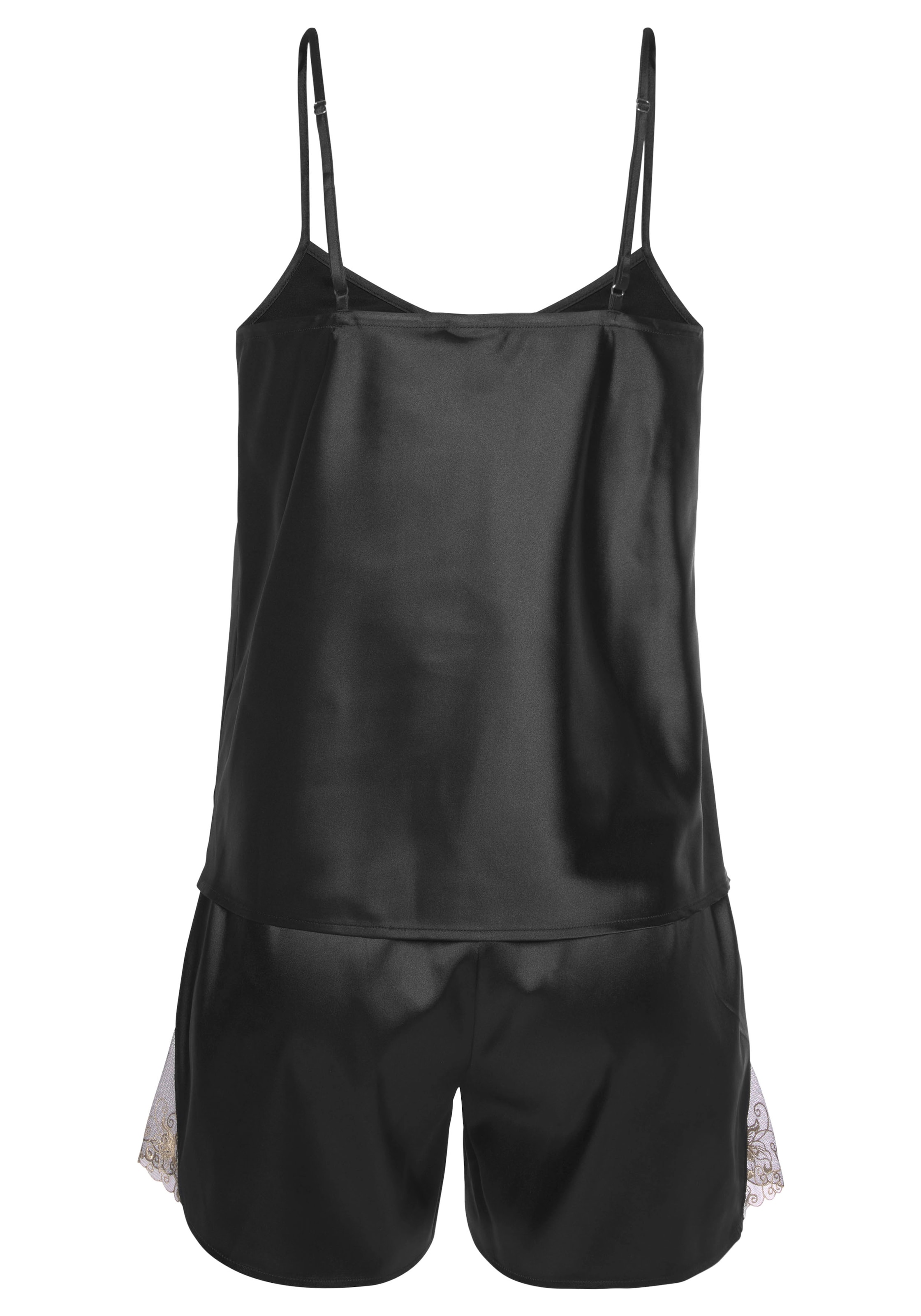 juoda LASCANA Pižama su šortais