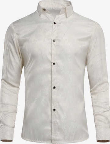 YOUTHUP Button Up Shirt 'Stick' in White: front