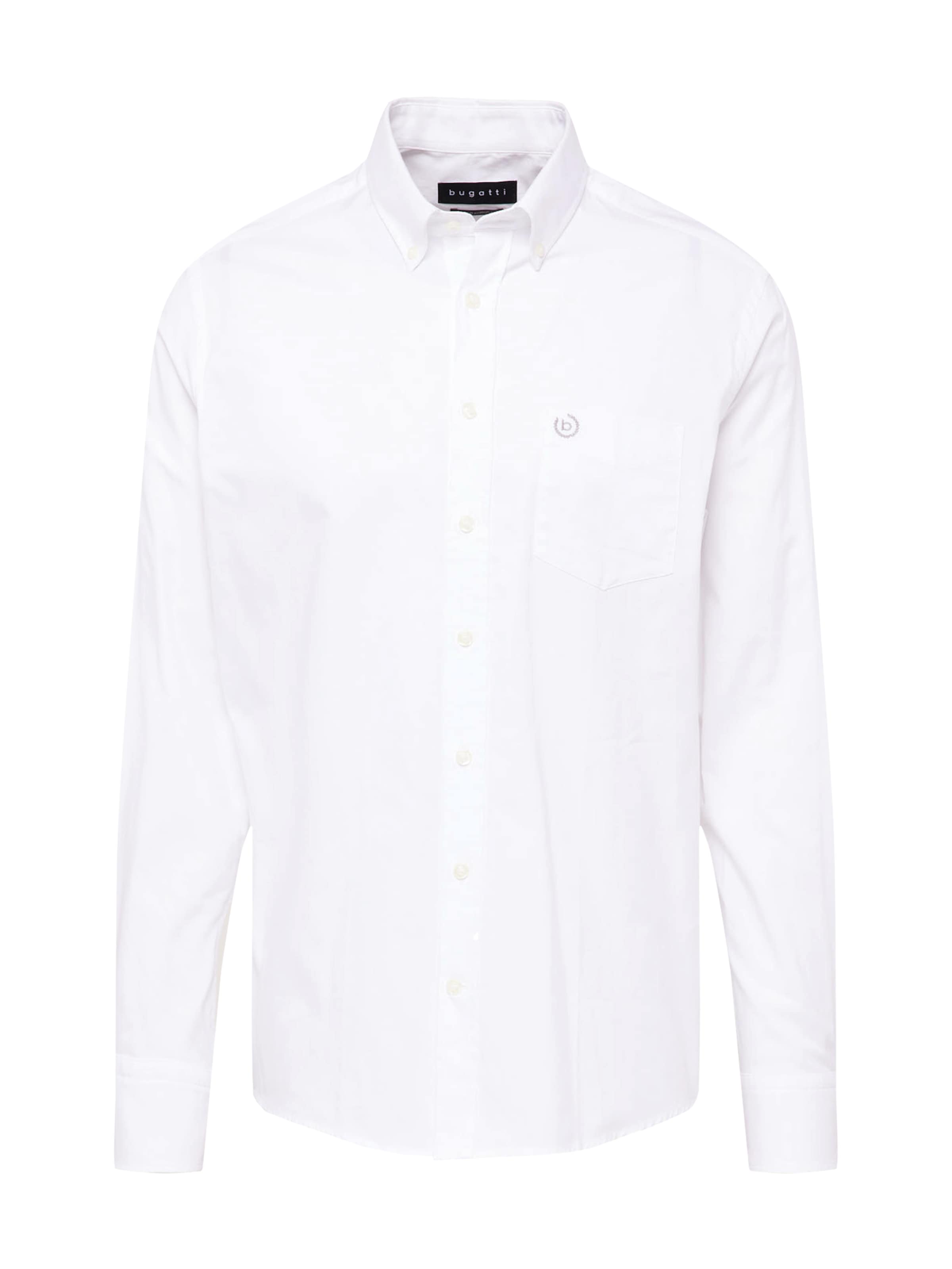 bugatti Regular fit Button Up Shirt in White: front