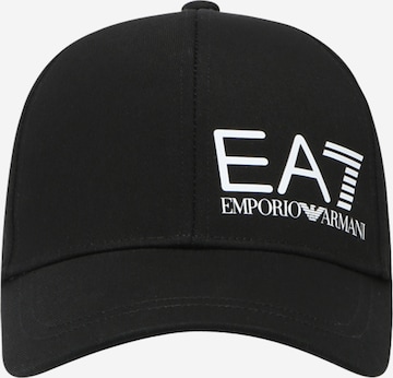 Cappello di EA7 Emporio Armani in nero: frontale