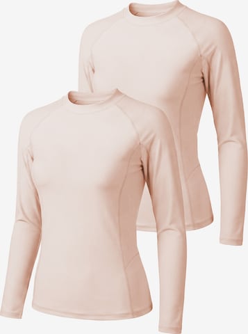 MEETWEE Sports swimsuit '2 Pack UV protection T-Shirt' in Pink: front