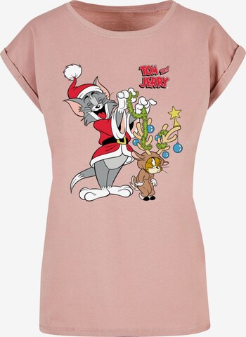 ABSOLUTE CULT Shirt 'Tom And Jerry - Reindeer' in Pink: front