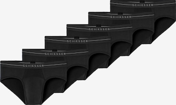 SCHIESSER Slip 'Cotton Flex' in Zwart: voorkant
