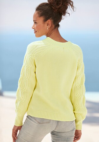 LASCANA Pullover in Gelb