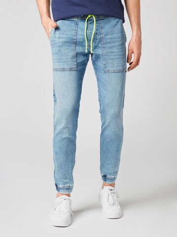 Tommy Jeans Tapered Jeans 'Scanton' in Blauw: voorkant