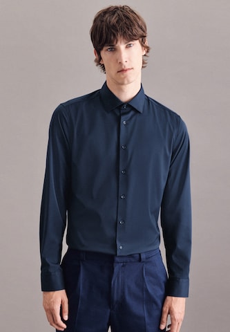 SEIDENSTICKER Slim fit Business Shirt in Blue: front