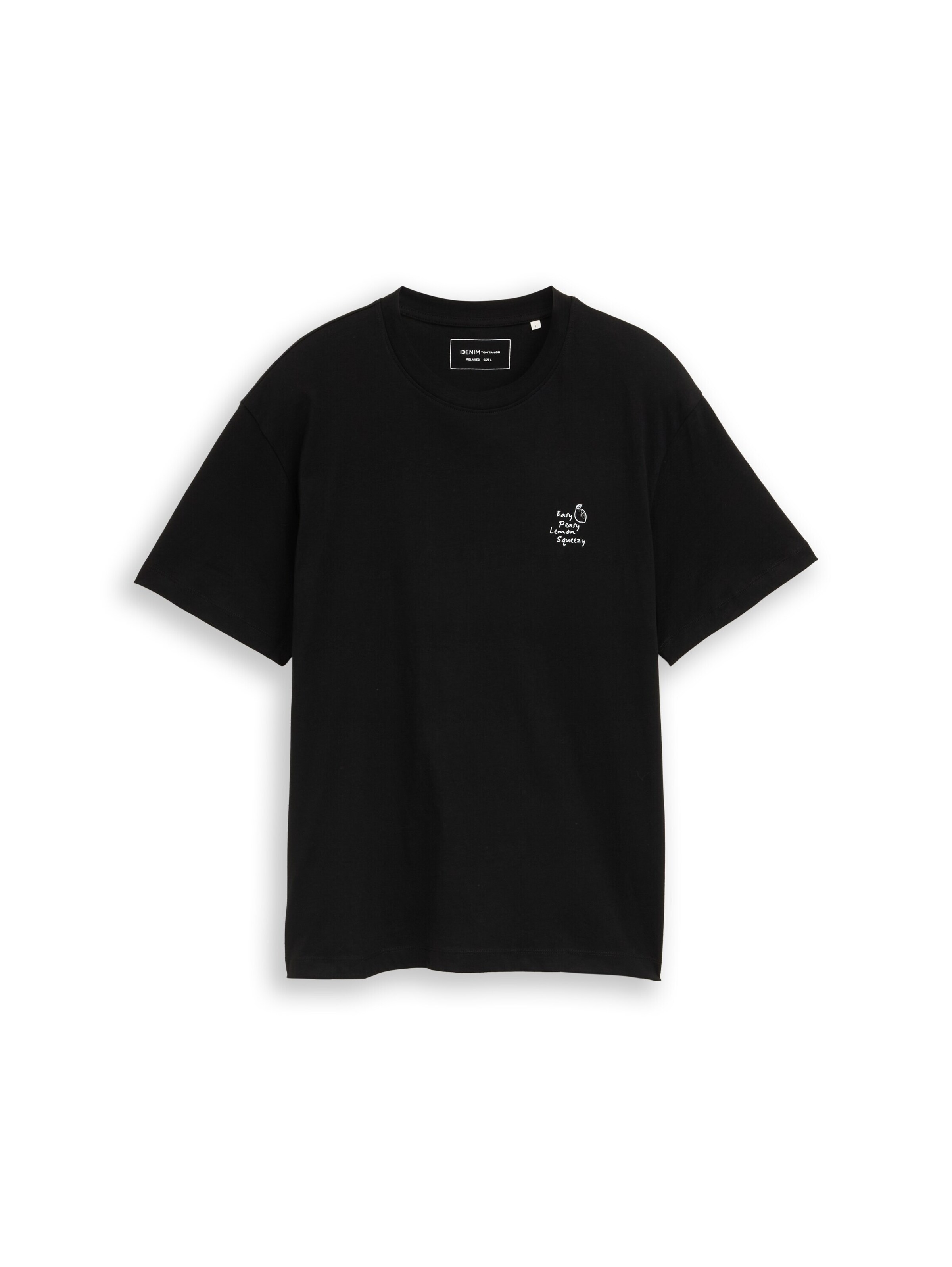 TOM TAILOR Shirt in Zwart: voorkant
