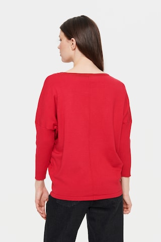 SAINT TROPEZ Sweter 'Mila' w kolorze czerwony