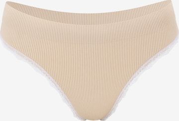Yenita String in Beige: voorkant