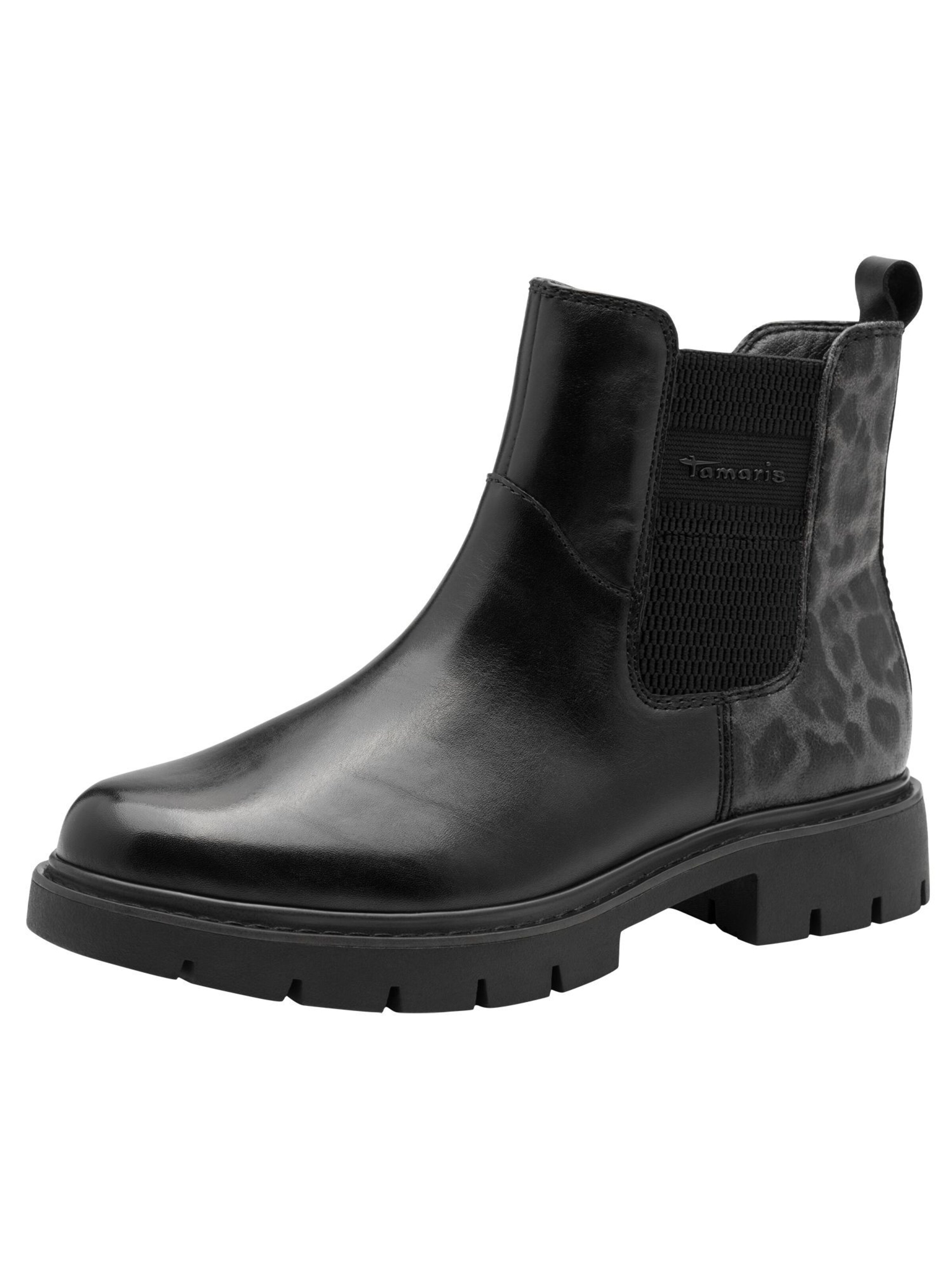 Tamaris Chelsea Boots in Schwarz: Vorderseite