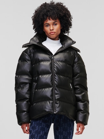 Karl Lagerfeld Winterjacke in Schwarz: predná strana