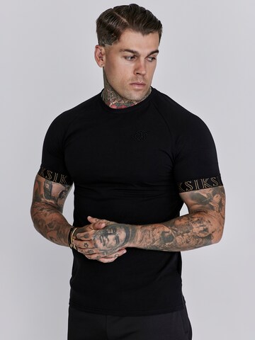 SikSilk Shirt in Zwart: voorkant