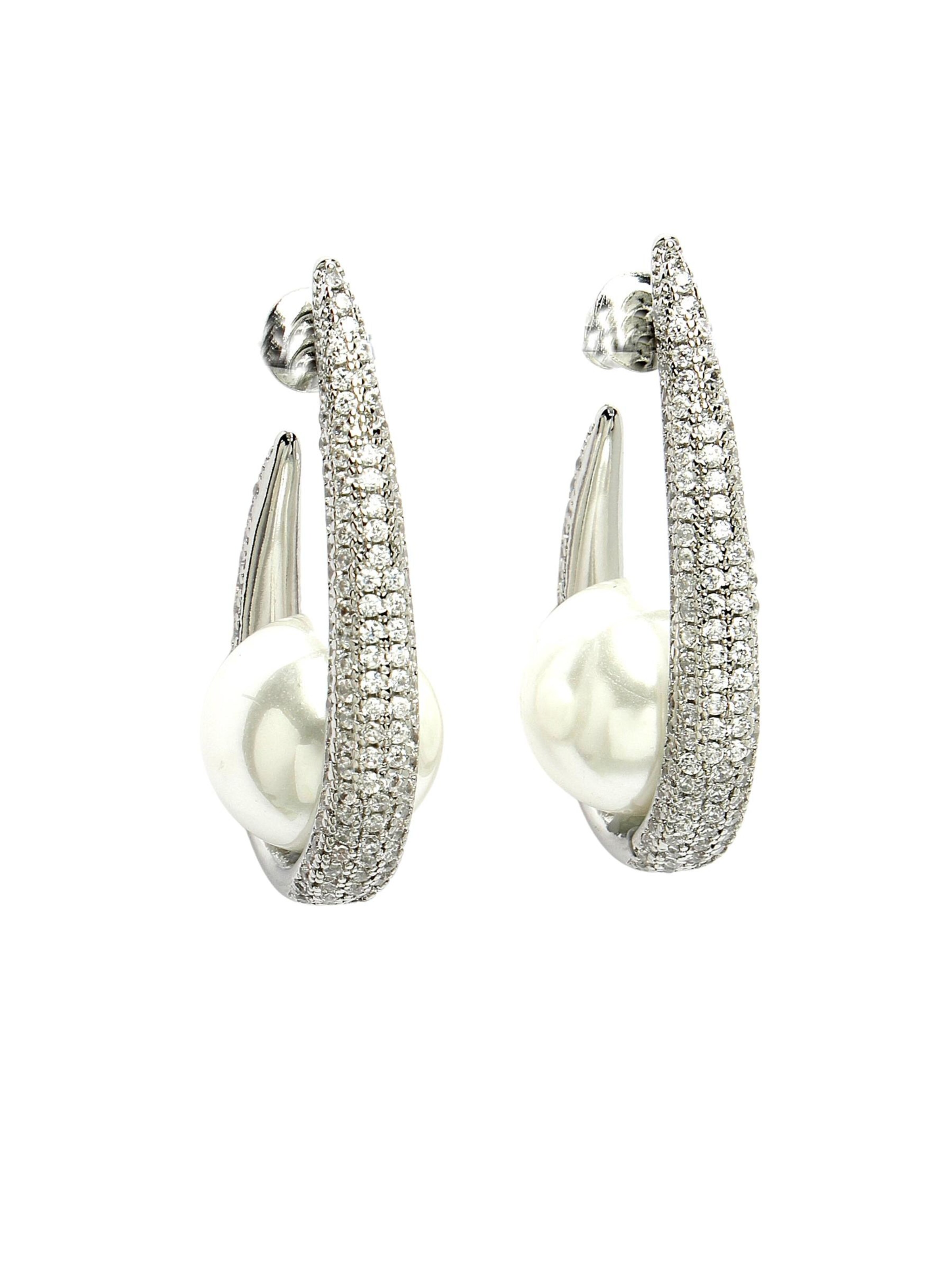 Boucles d'oreilles 'Biancama' AVANT-GARDE PARIS en argent : devant