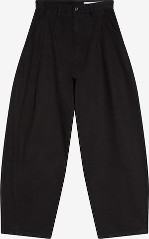 Bershka Bandplooibroek in Zwart: voorkant