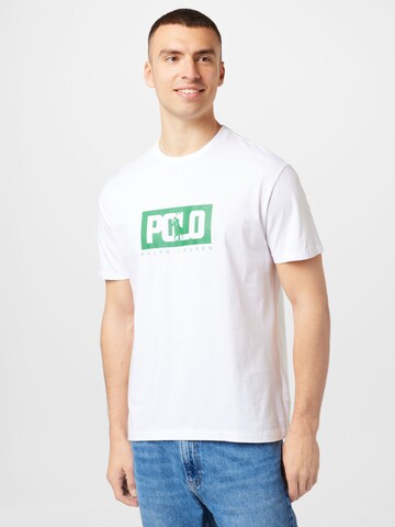 T-Shirt Polo Ralph Lauren en blanc : devant