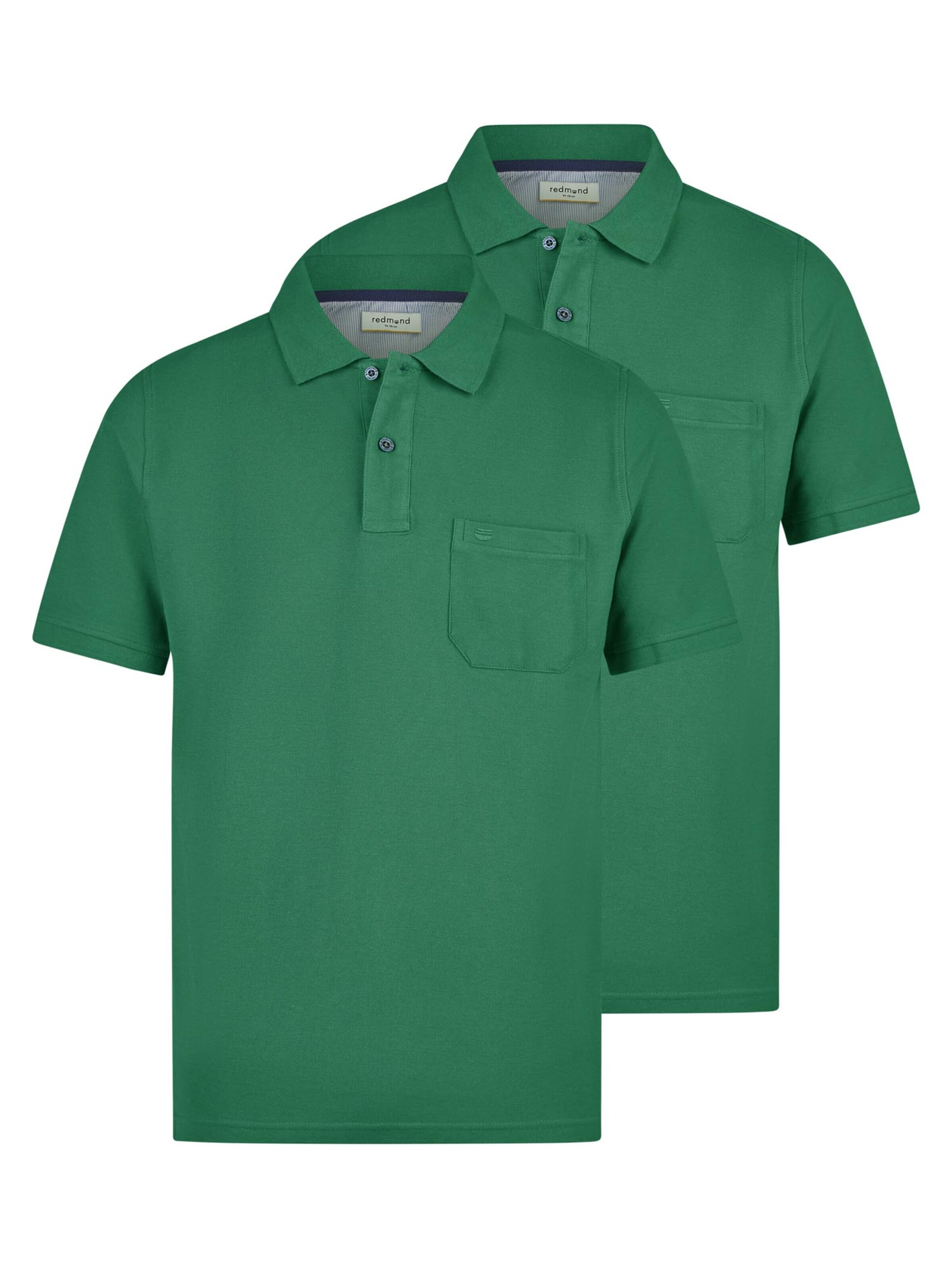redmond Shirt 'Basic'‌‌‌‌ in Grün: Vorderseite