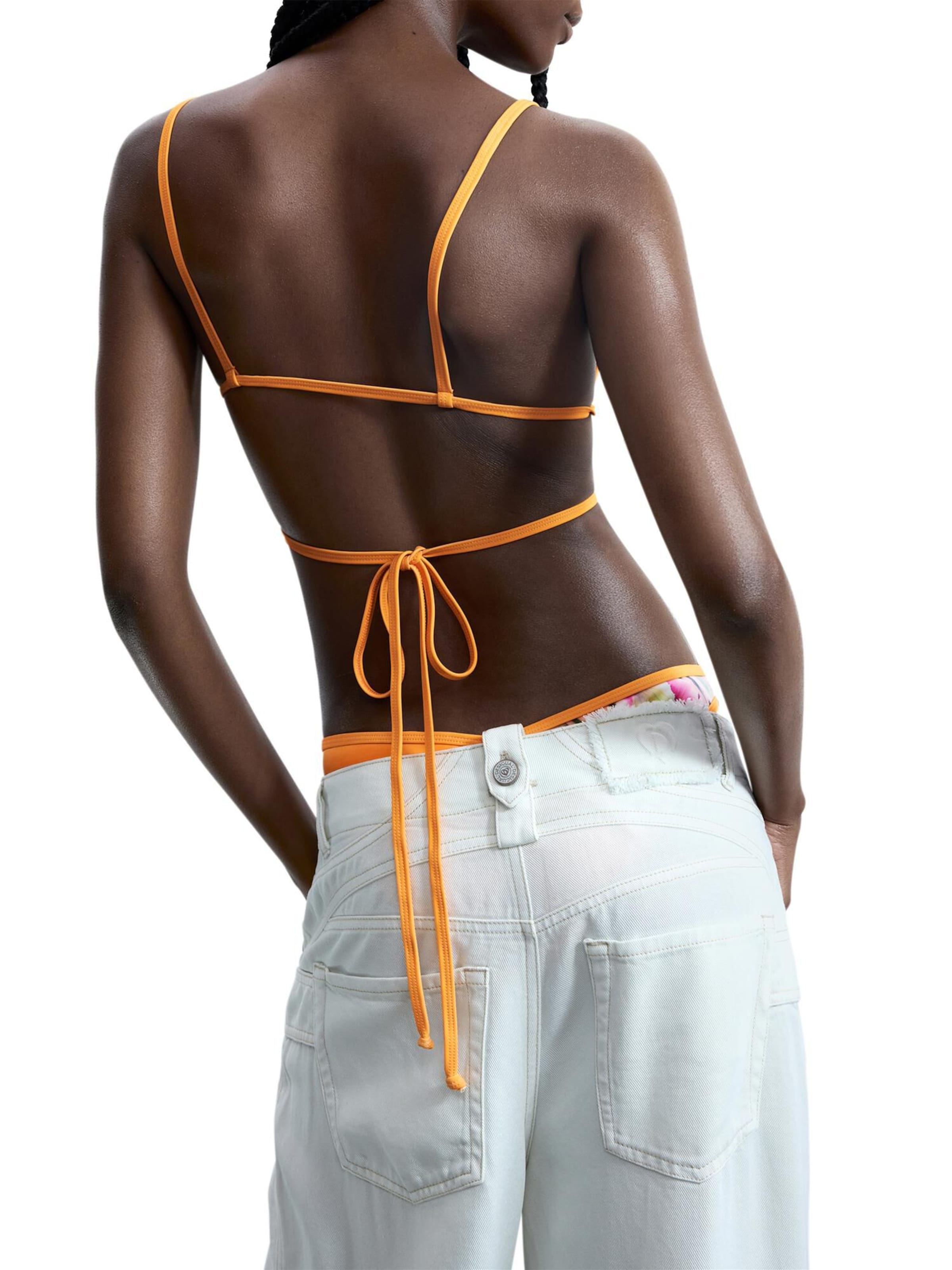 oranžinė Desigual Trikampė Bikinio viršutinė dalis