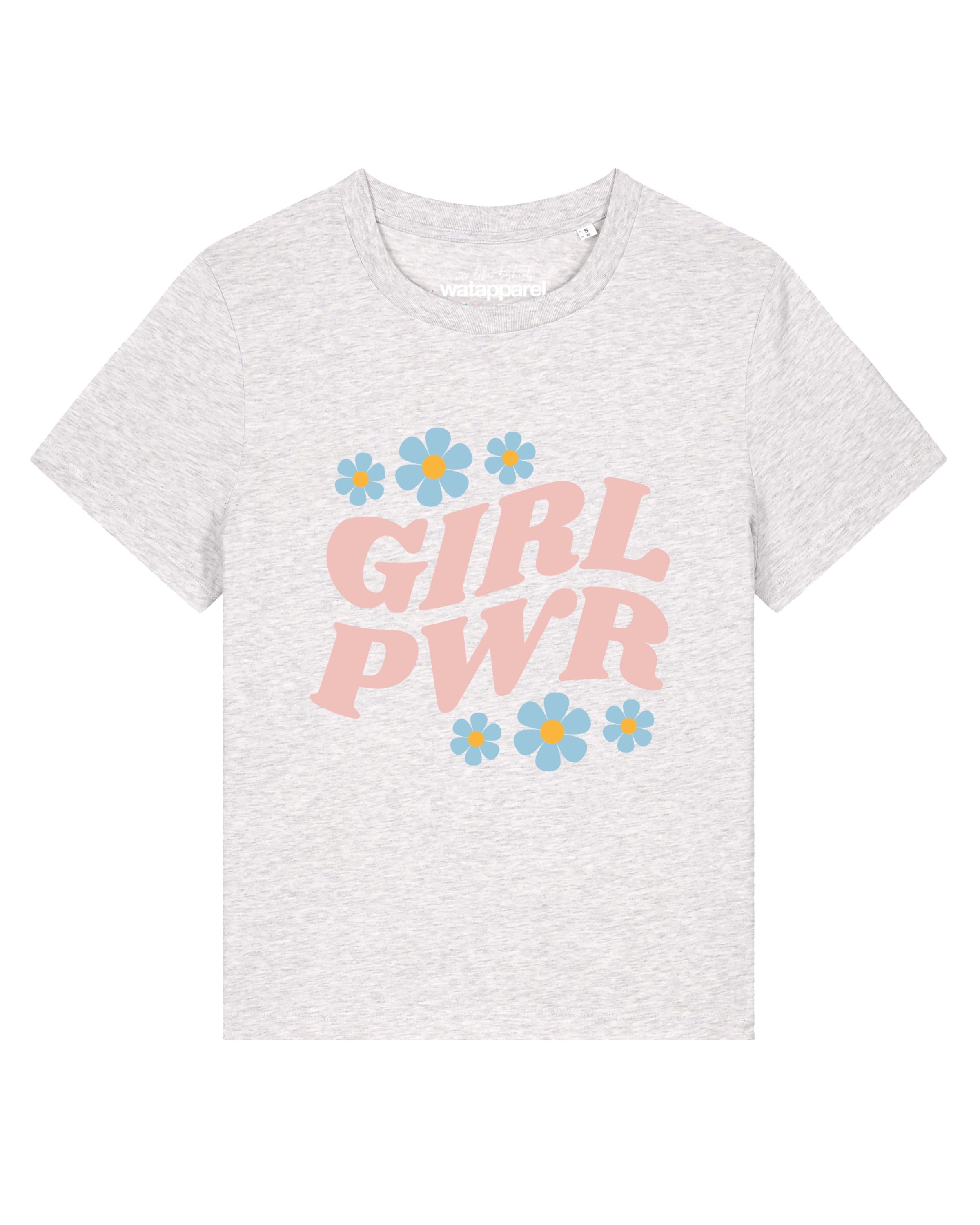 T-shirt 'Girl power' Watapparel en blanc : devant
