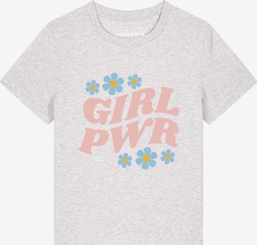 Watapparel Shirt 'Girl power' in Wit: voorkant