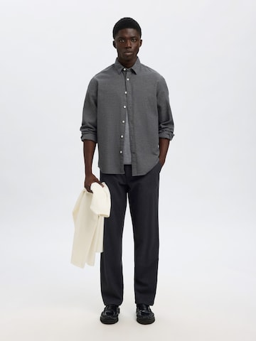 SELECTED Regular fit Риза 'SLHNOAH' в сиво