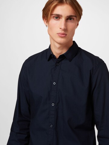 TOM TAILOR Regular fit Button Up Shirt in Blue