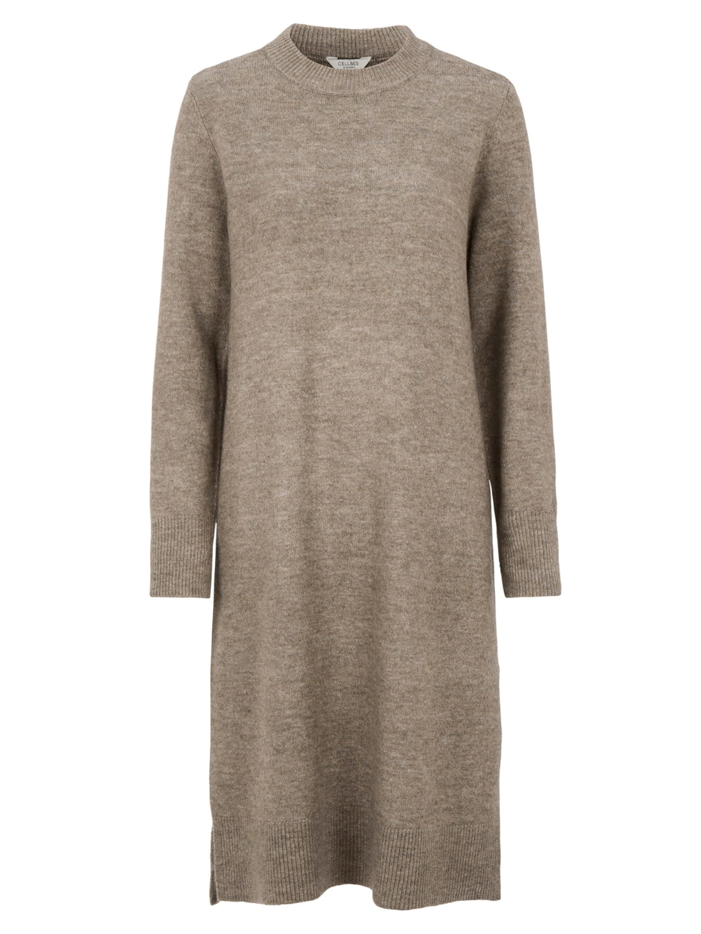 Cellbes of Sweden Gebreide jurk in Grijs: voorkant