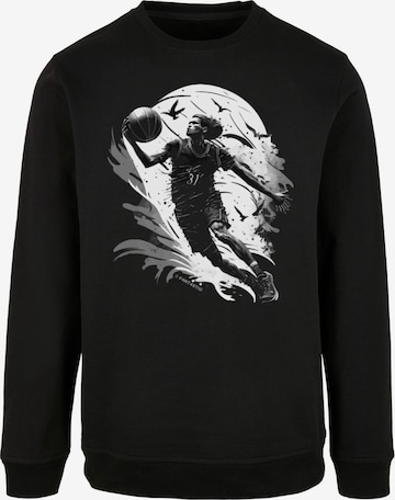 Sweat-shirt 'Basketball Spieler' F4NT4STIC en noir : devant