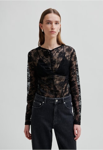 SECOND FEMALE Shirt in Schwarz: Vorderseite