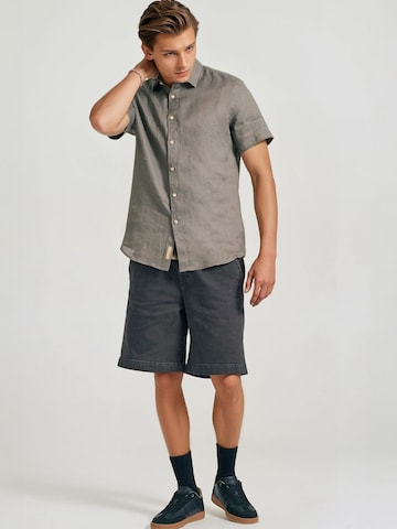 Funky Buddha Regular fit Overhemd in Bruin
