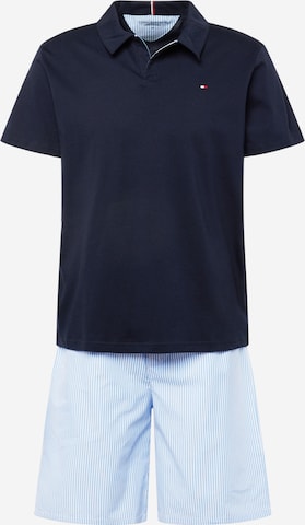 Tommy Hilfiger Underwear Short Pajamas in Blue: front