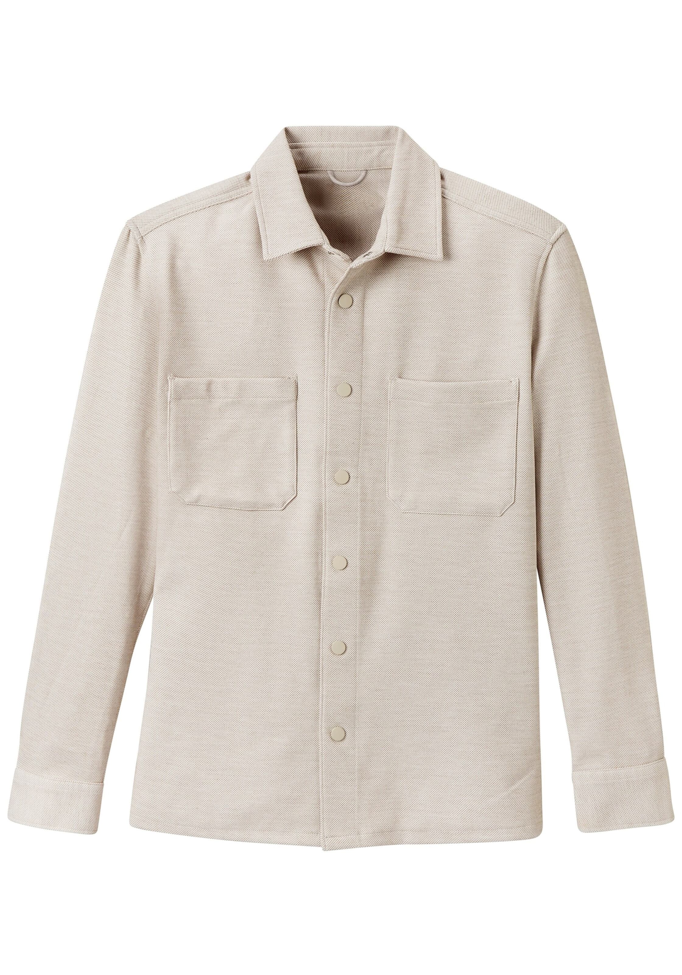 JOHN DEVIN Средняя посадка Рубашка в Бежевый: спереди