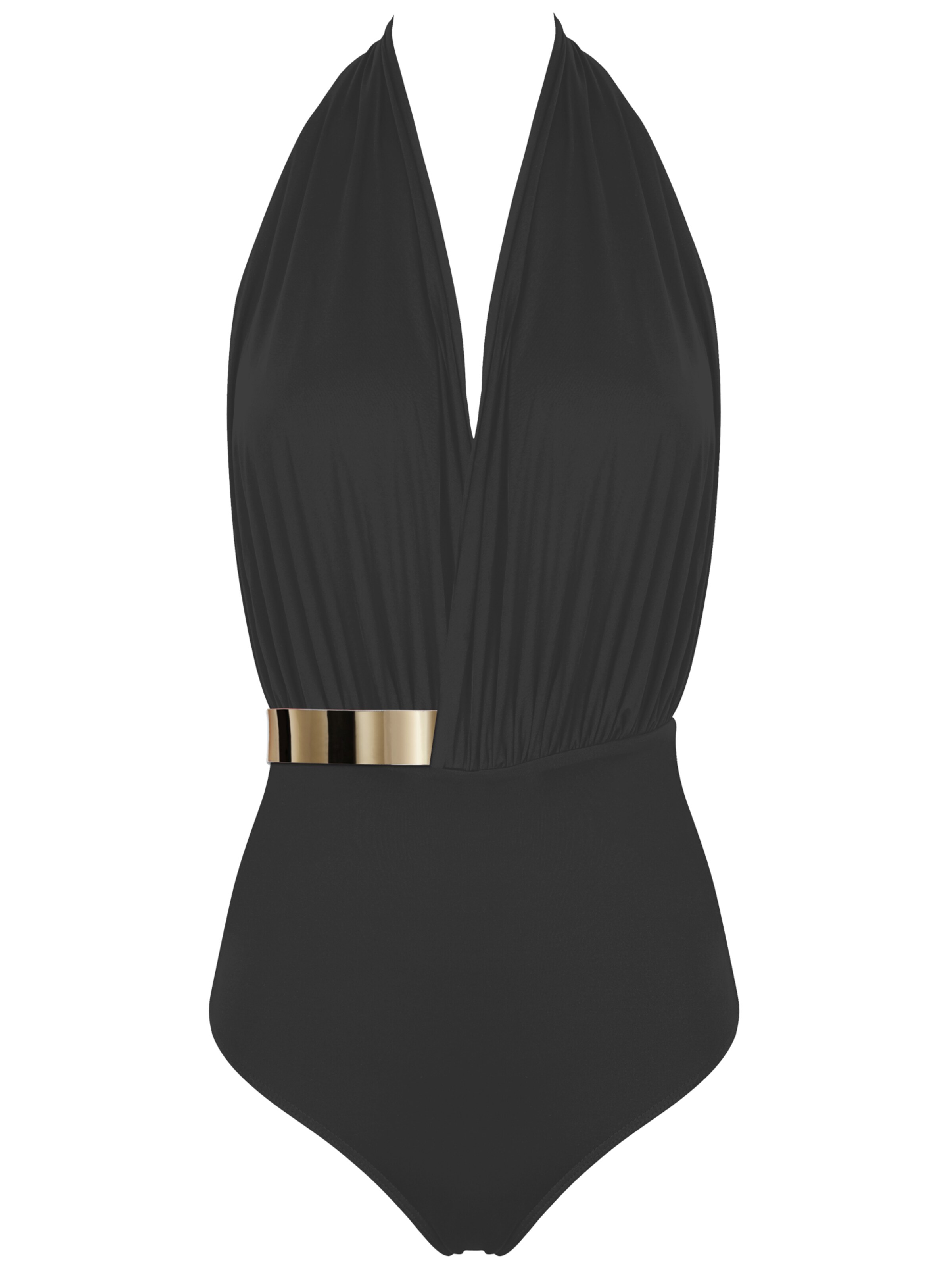 SEA ME SWIM High neck Badeanzug 'ST. TROPEZ Gold Edition'‌‌‌‌‌‌‌ in Schwarz