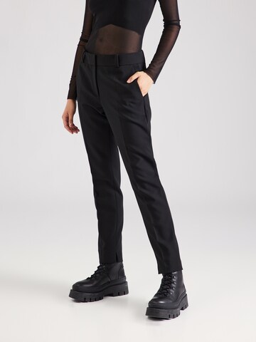 HUGO Slimfit Kalhoty s puky 'Hetana' – černá: přední strana