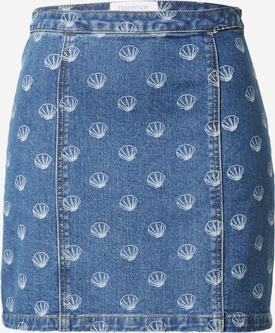 florence by mills exclusive for ABOUT YOU Rok 'Good Novel' in de kleur Blauw denim / Wit, Productweergave