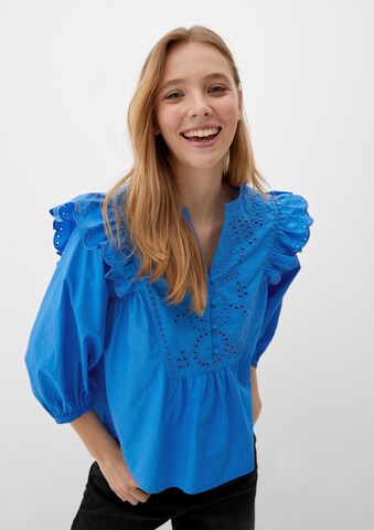 QS Blouse in Blue: front