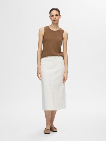 SELECTED FEMME Sticktop 'SLFMoon' i brun