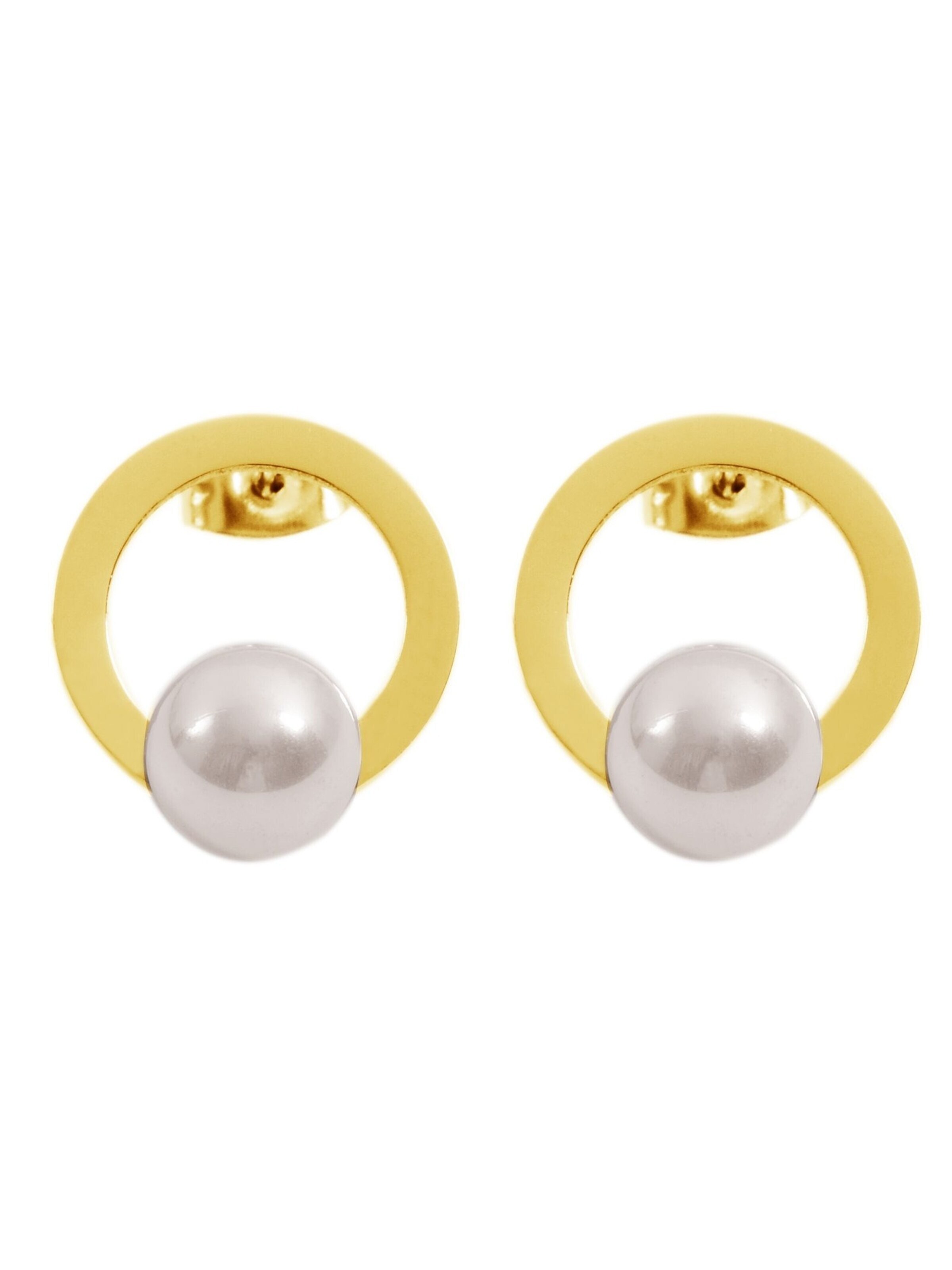 Akzent Ohrringe 'Cecilie, langlebig'‌‌‌‌‌‌‌‌‌‌ in Gold: Vorderseite