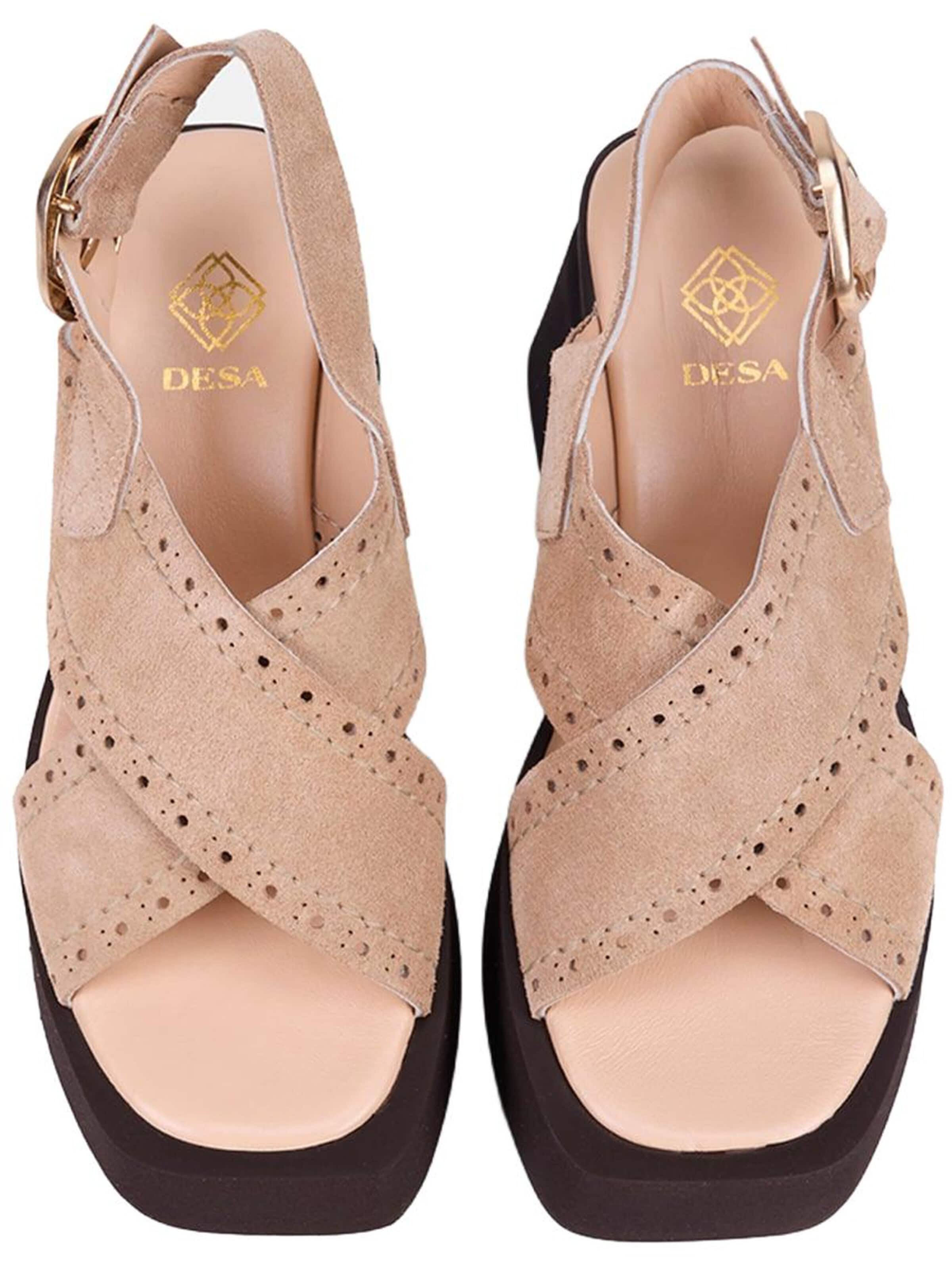 Sandales 'Keilsandalen' Desa en beige