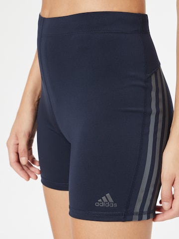 ADIDAS SPORTSWEAR Skinny Workout Pants 'Run Icons' in Blue