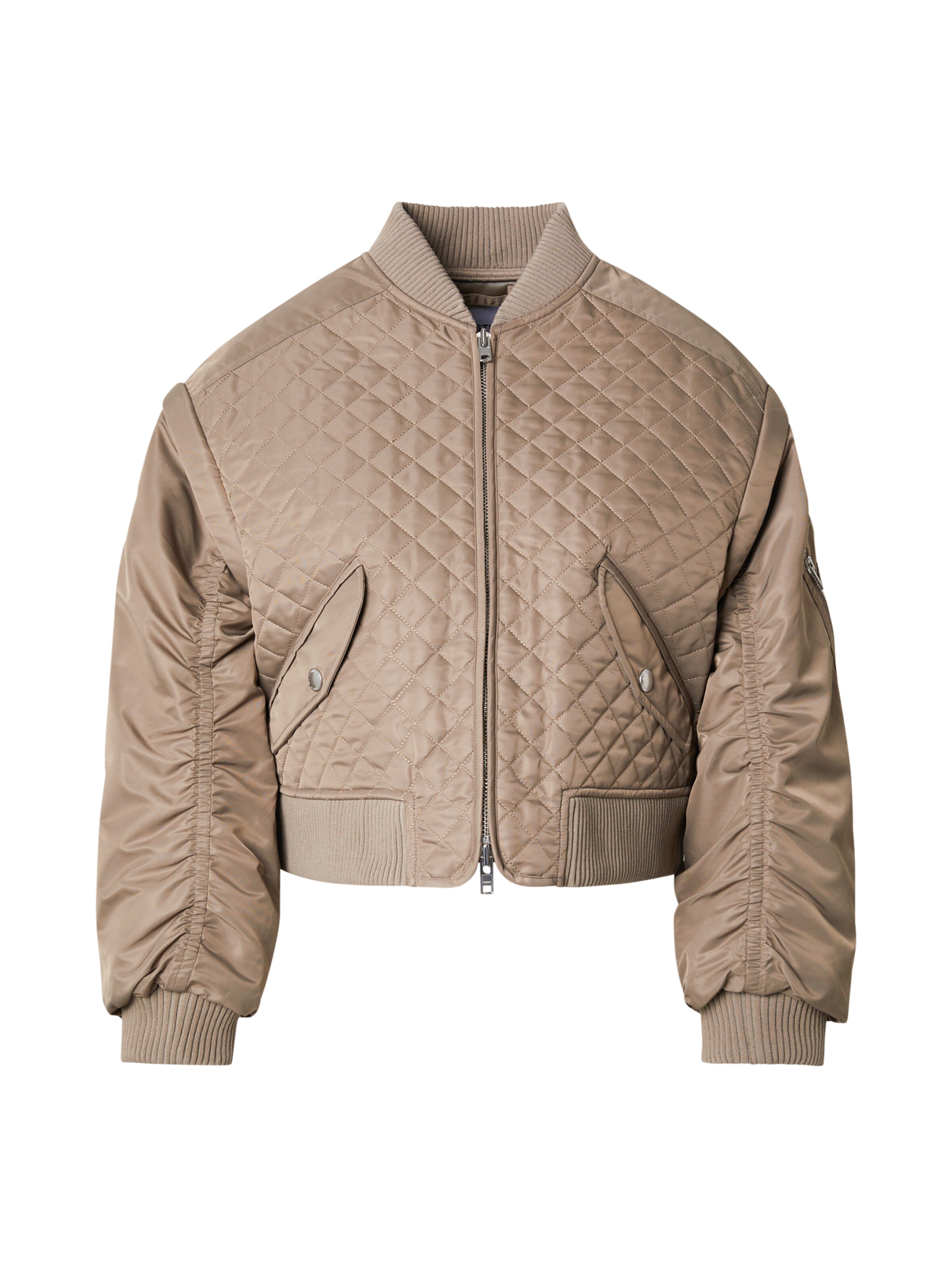 STAND STUDIO Φθινοπωρινό και ανοιξιάτικο μπουφάν 'Kezia' σε καφέ: μπροστά