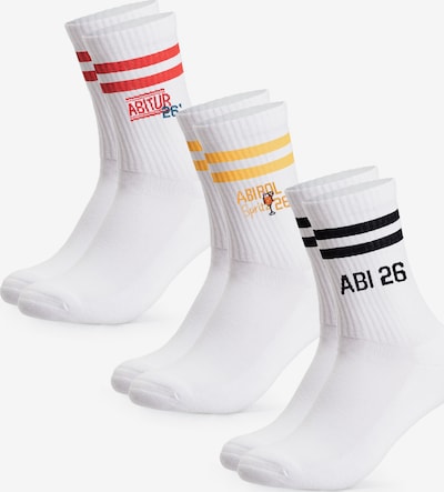 Occulto Socken 'Abi' in 43-46 in gelb / rot / schwarz / weiß, Produktansicht