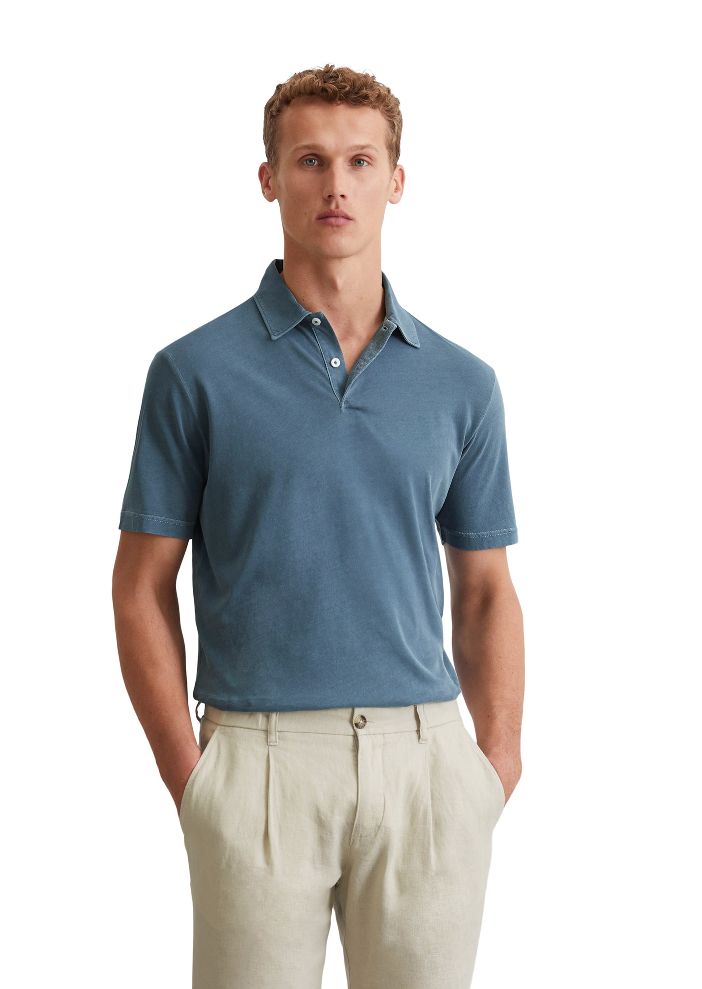 Marc O'Polo Shirt in Blauw: voorkant