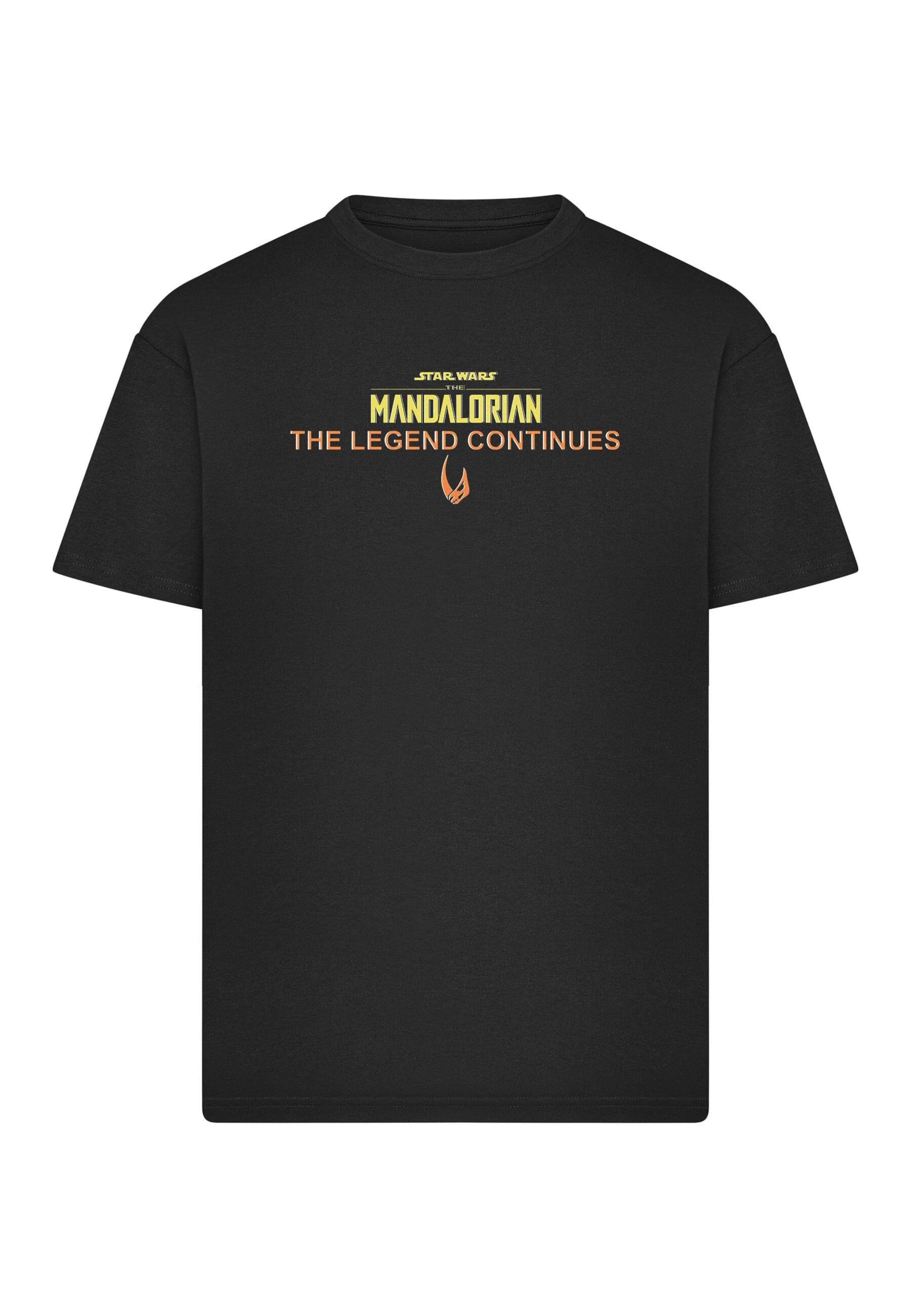 Merchcode Shirt 'Mandalorian' in Zwart: voorkant