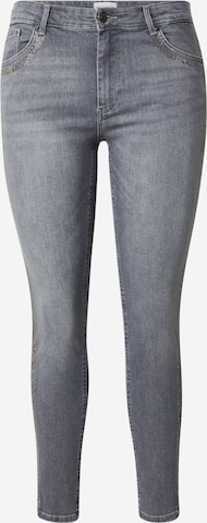 pilka ONLY Carmakoma Siauras Džinsai 'CARWilly': priekis