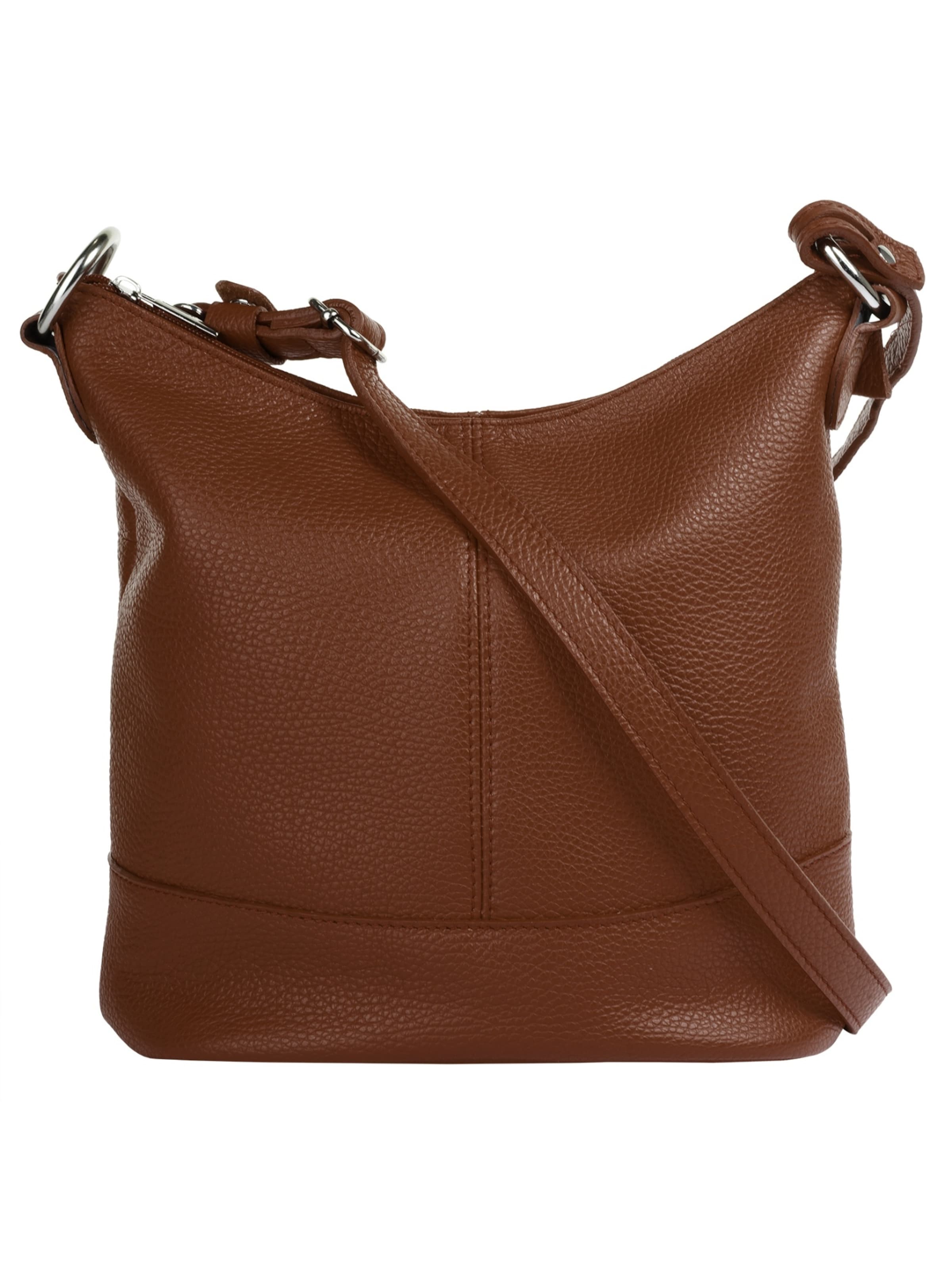 Sac à bandoulière Cluty en marron : devant