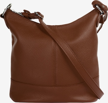 Sac à bandoulière Cluty en marron : devant