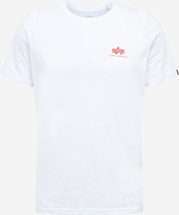 ALPHA INDUSTRIES T-shirt i vit: framsida