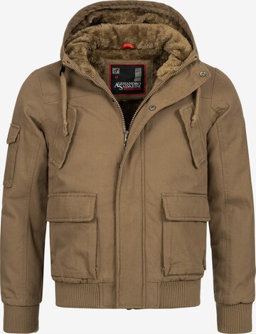 Alessandro Salvarini Winter Jacket in Beige: front