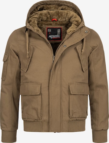Alessandro Salvarini Winter Jacket in Beige: front