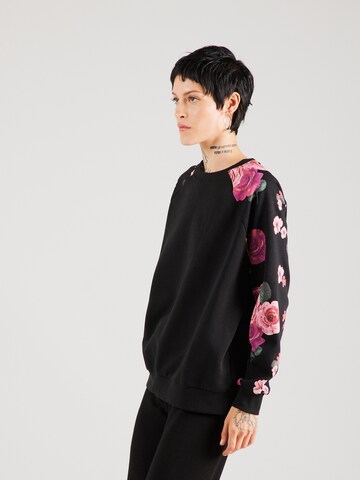 Sweat-shirt 'WANTED' ONLY en noir : devant